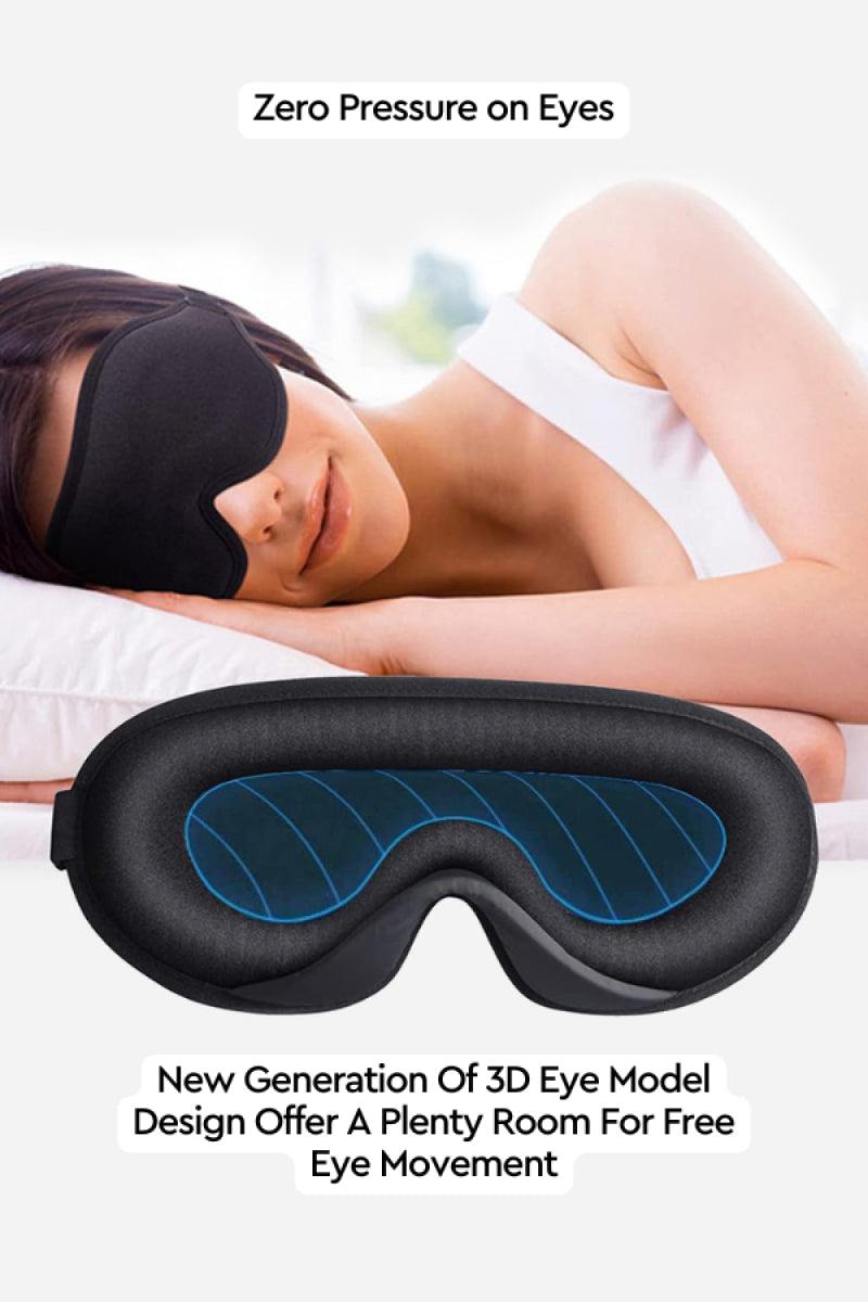 Travel Comfy Kit blackout eye mask with 3D design for zero pressure and free eye movement