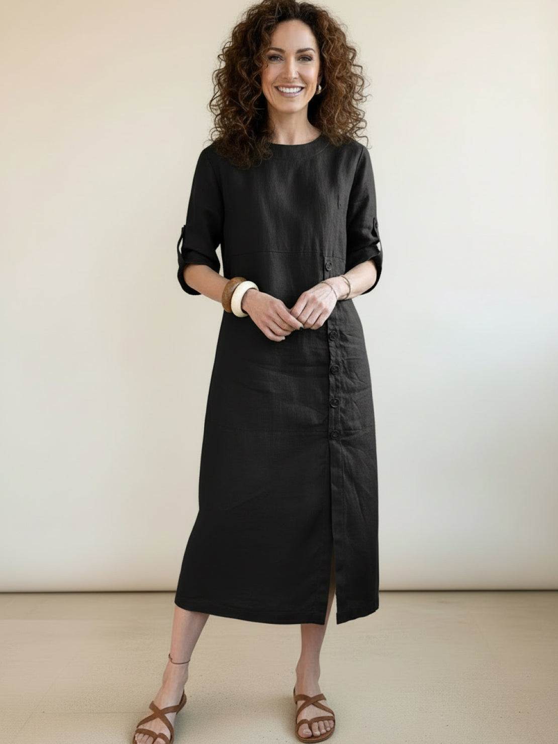 Pure Cotton Elegance dress in soft 100% cotton fabric, perfect for travel and year-round wear