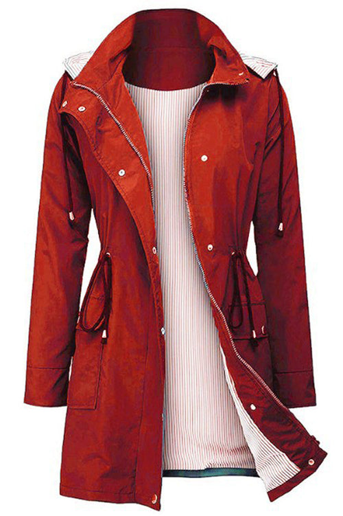 Water Resistant Hooded Striped Windbreaker Rain Jacket - Halloween Collection