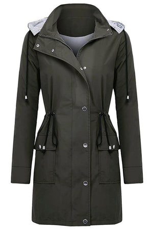 Water Resistant Hooded Striped Windbreaker Rain Jacket - Halloween Collection