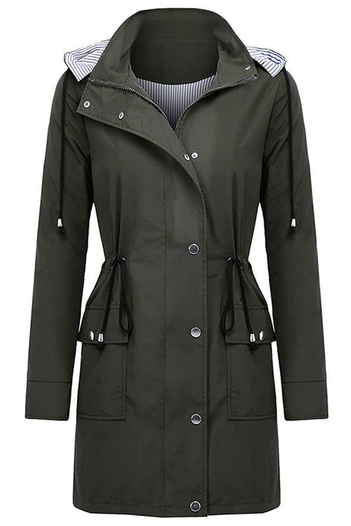Water Resistant Hooded Striped Windbreaker Rain Jacket - Halloween Collection