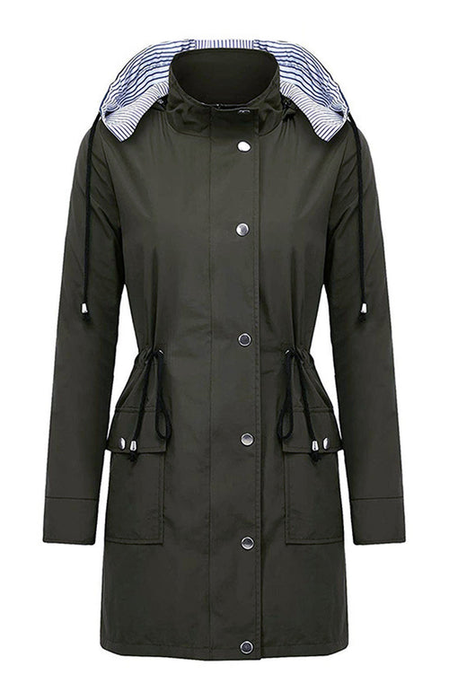 Water Resistant Hooded Striped Windbreaker Rain Jacket - Halloween Collection
