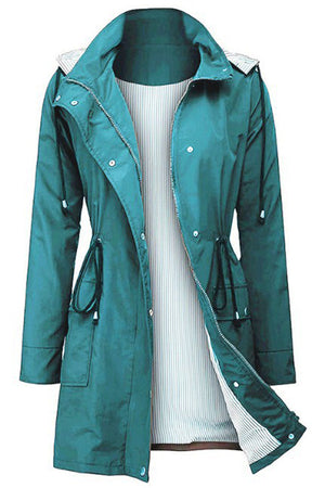 Water Resistant Hooded Striped Windbreaker Rain Jacket - Halloween Collection