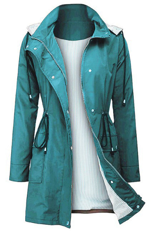 Water Resistant Hooded Striped Windbreaker Rain Jacket - Halloween Collection