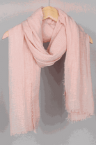 Soft pink linen Color-POP Scarf lightweight, warm, eco-friendly, and all-weather ready accessory