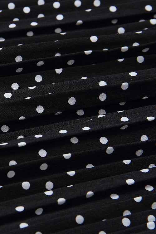 Effortlessly Chic Polka Dot Pleated Skirt Set