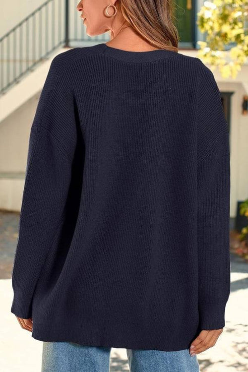 Relaxed Fit Oversized Button Down Knitwear Cardigan - Halloween Collection
