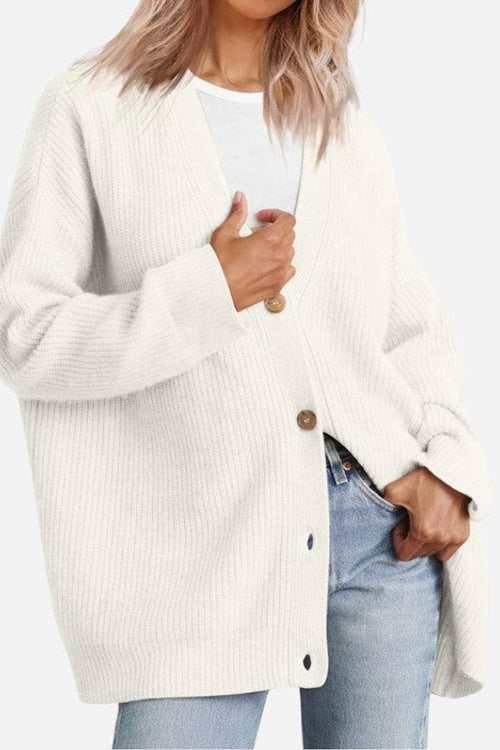 Relaxed Fit Oversized Button Down Knitwear Cardigan - Halloween Collection