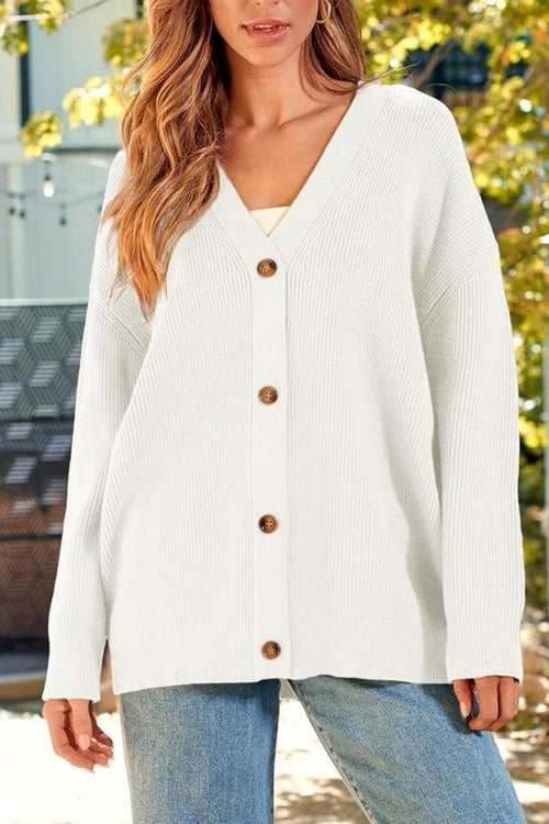 Relaxed Fit Oversized Button Down Knitwear Cardigan - Halloween Collection