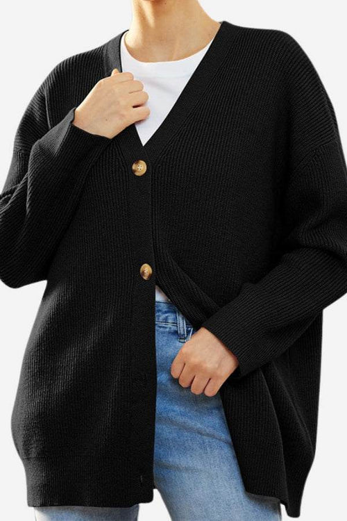 Relaxed Fit Oversized Button Down Knitwear Cardigan - Halloween Collection