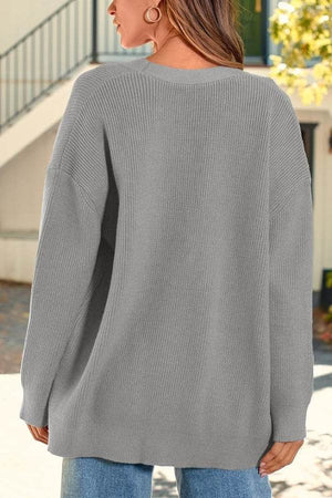 Relaxed Fit Oversized Button Down Knitwear Cardigan