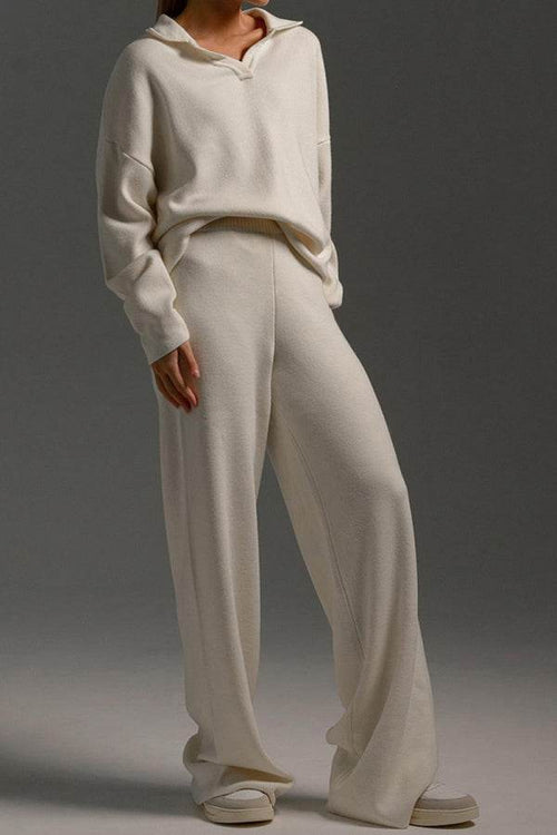 Plush & Preppy Camel Two-Piece Set