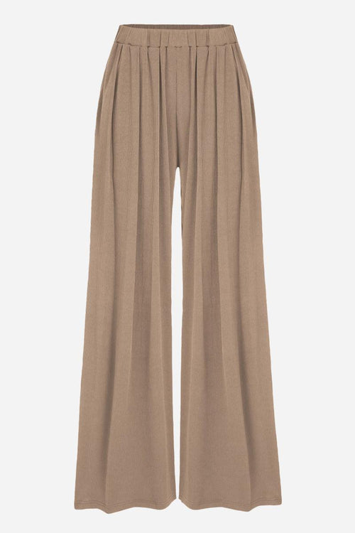 Stretchy Wide-Leg Pants