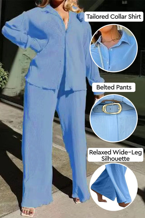 Linen Blend Two-Piece Set