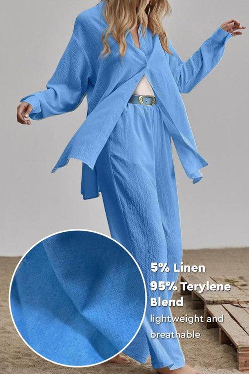 Linen Blend Two-Piece Set