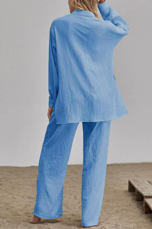 Linen Blend Two-Piece Set