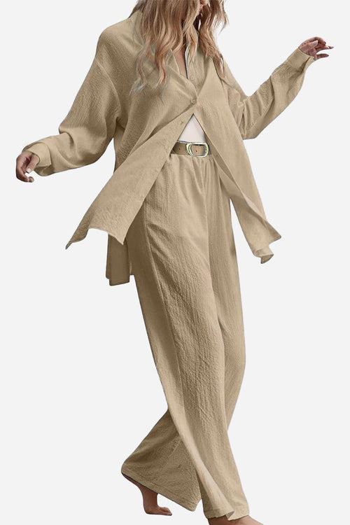 Linen Blend Two-Piece Set