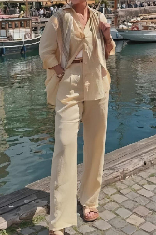 Linen Blend Two-Piece Set