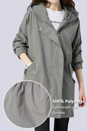 Fashion Hooded Trench Coat