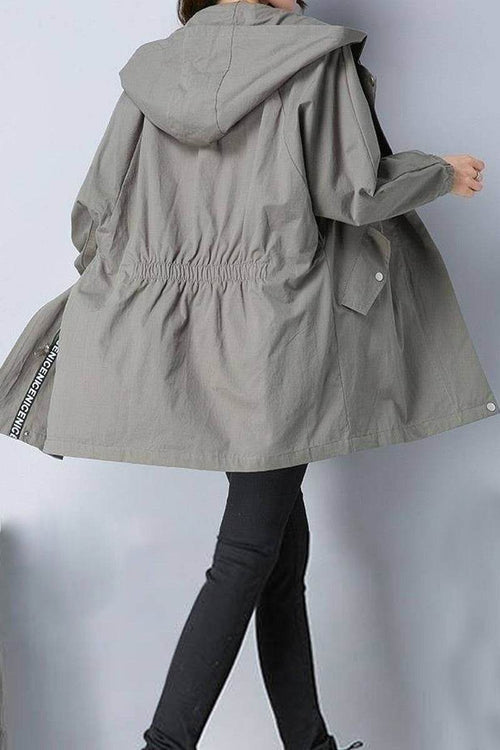 Fashion Hooded Trench Coat
