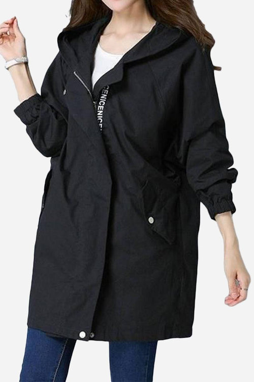 Fashion Hooded Trench Coat