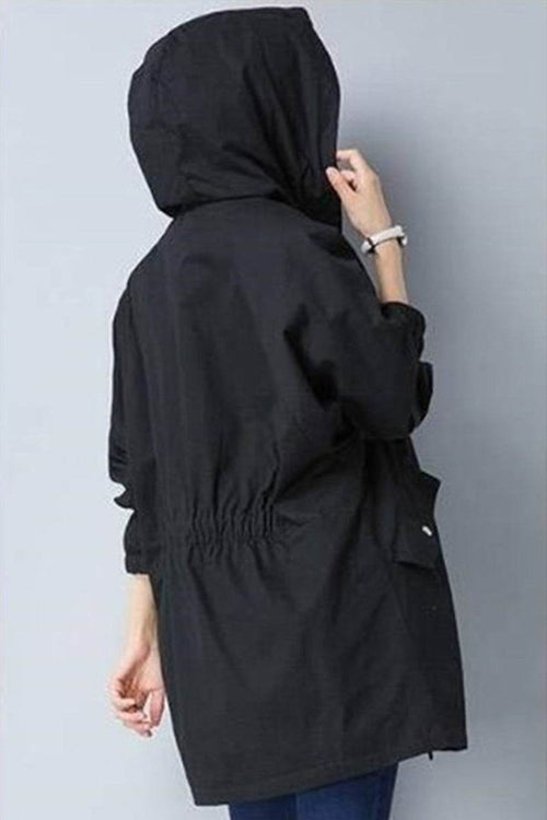 Fashion Hooded Trench Coat