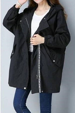 Fashion Hooded Trench Coat