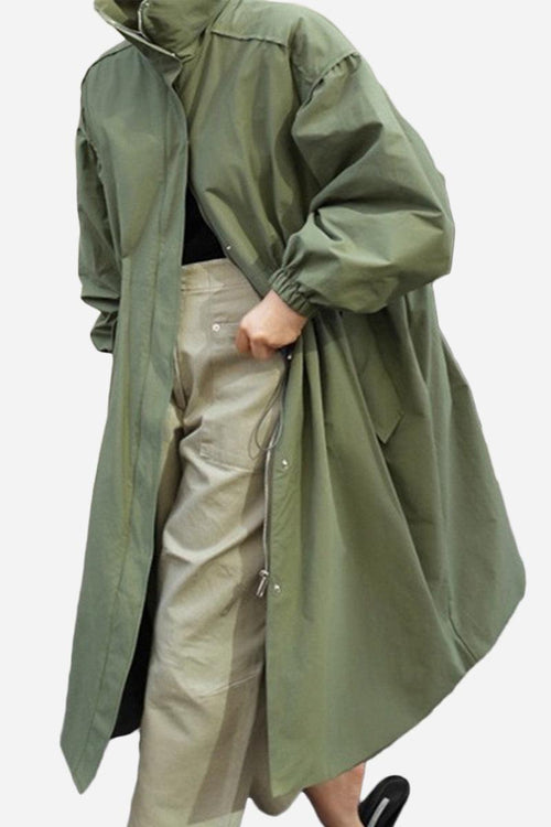 Oversized Cotton Stain-Resistant Coat