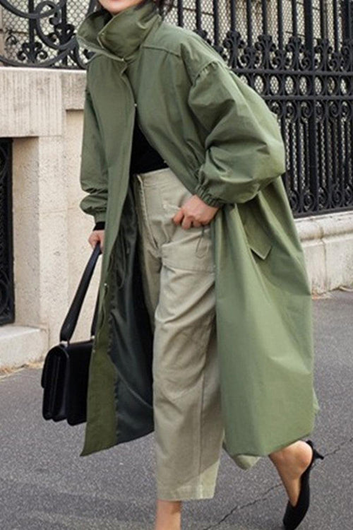 Oversized Cotton Stain-Resistant Coat