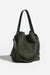 Dark green suede Vintage Charm Bag with dual-length straps and spacious design for everyday use