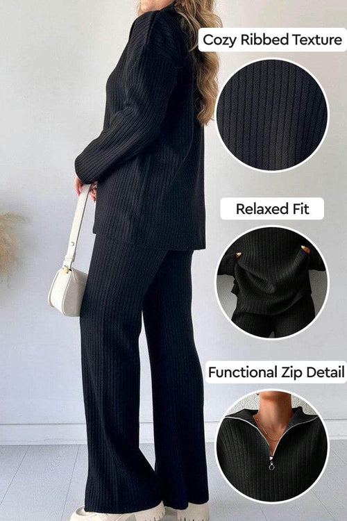Curve-Loving Knit Work from Home Comfort Set