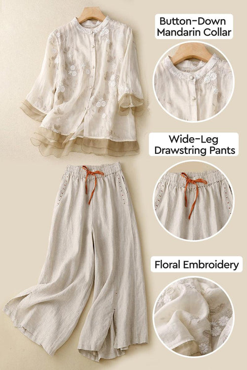 100% Cotton Linen Tuscany Rise 2 Piece Set
