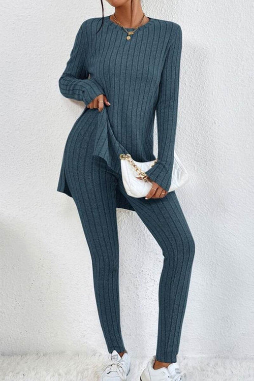 Butter Touch Ribbed Two-Piece Set