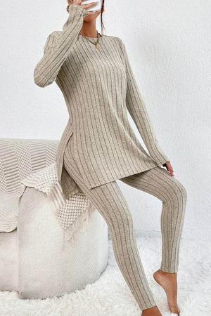 Butter Touch Ribbed Two-Piece Set