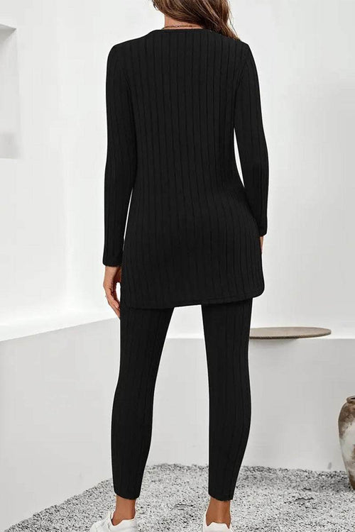 Butter Touch Ribbed Two-Piece Set