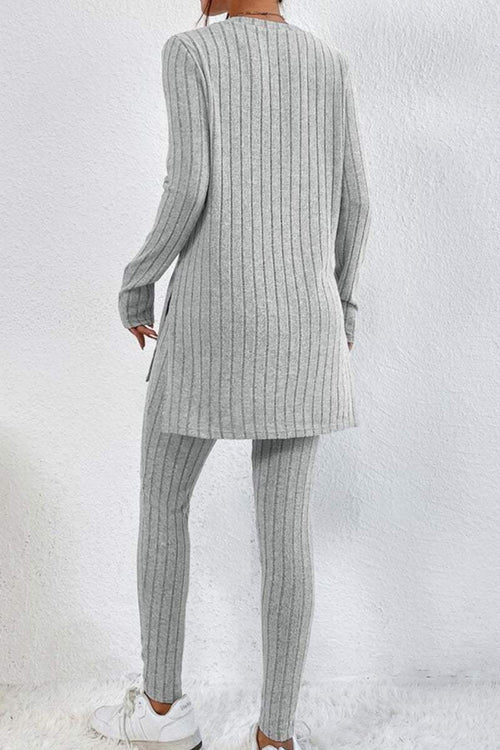Butter Touch Ribbed Two-Piece Set