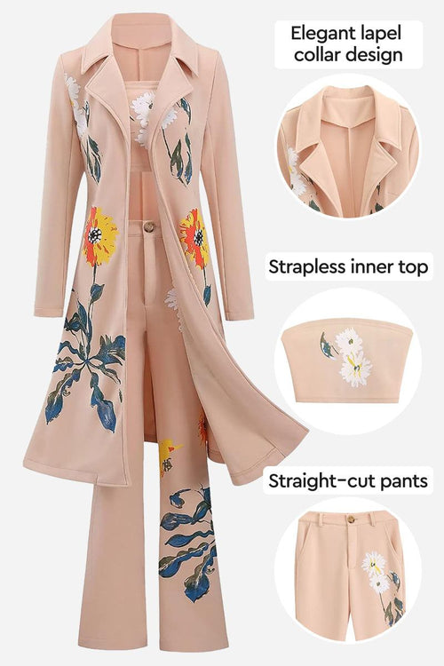 Elegant Floral Statement Three-Piece Set