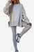 Woman wearing beige TimelessChic Ultra Comfortable Two-Piece Set with oversized sweatshirt and fitted leggings paired with white sneakers