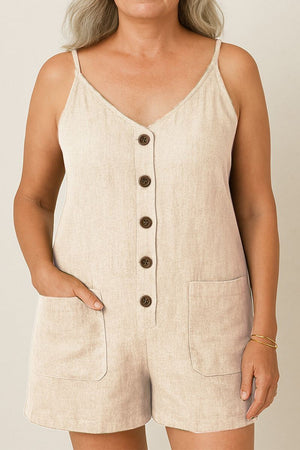 100% Pure Linen Breathable Natural Comfort Jumpsuit