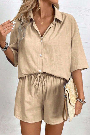 Coastal Linen Cotton Two Piece Set