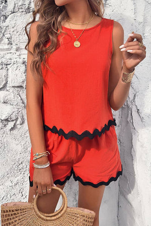 Flattering Coastal Scallop Two Piece Set