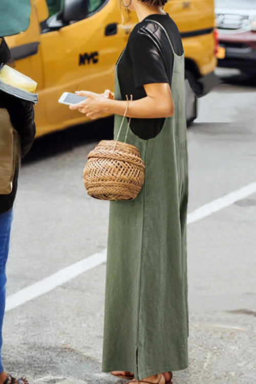 Cotton Blend Comfort Jumpsuit