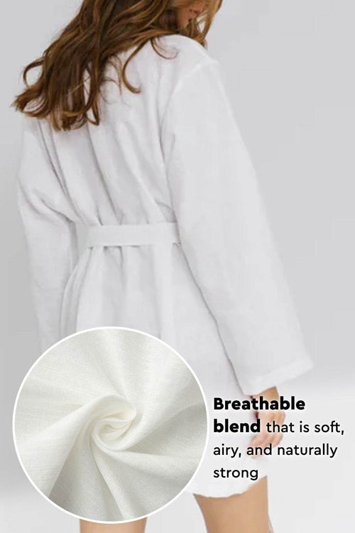 Cotton-Linen Blend Luxury Spa Robe