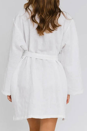 Cotton-Linen Blend Luxury Spa Robe
