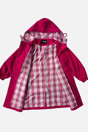Junior Water Resistant Oversized Hooded Windbreaker Rain Jacket