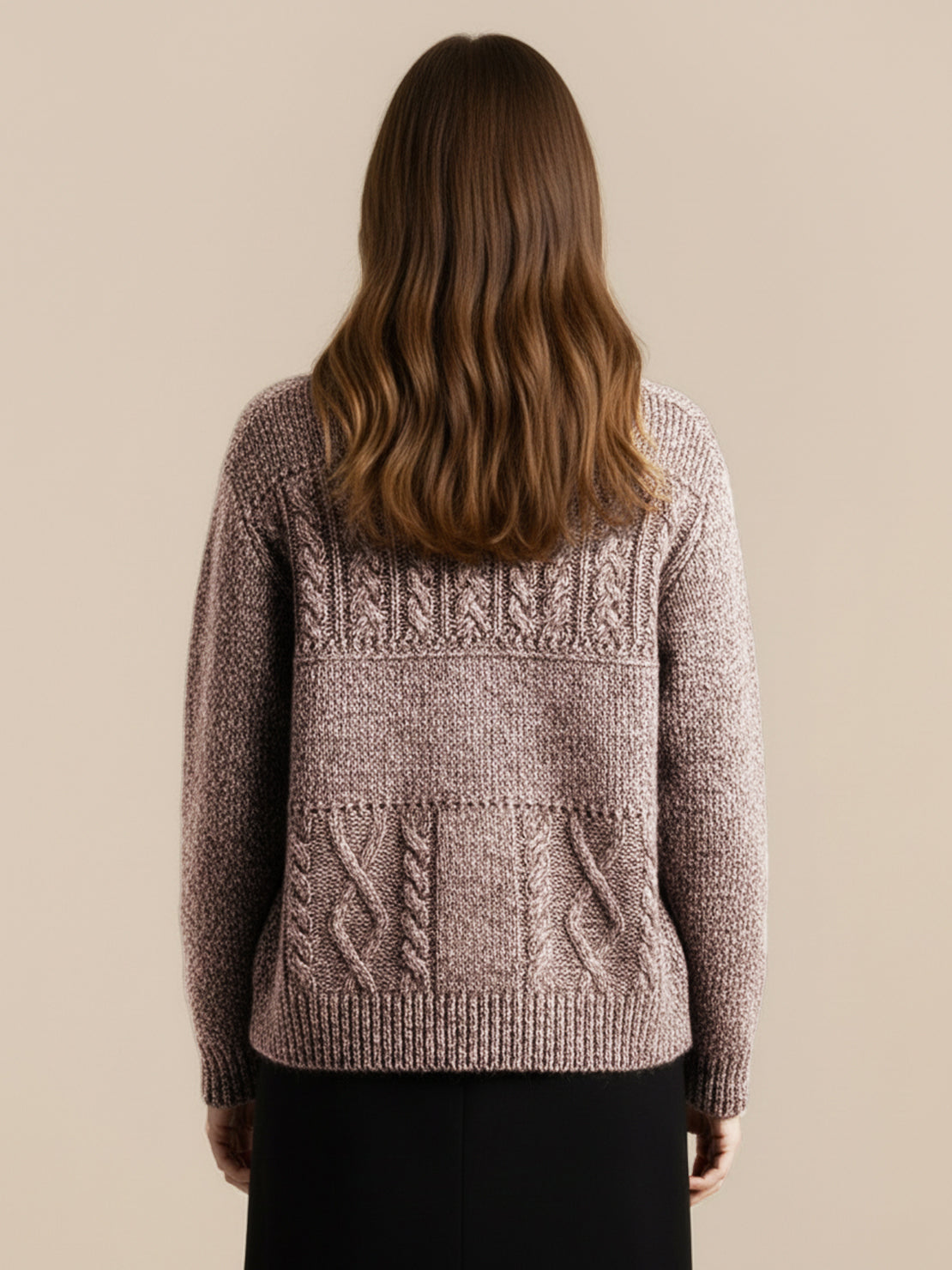 Wool-blend button-front cardigan with wide collar and lightweight warmth