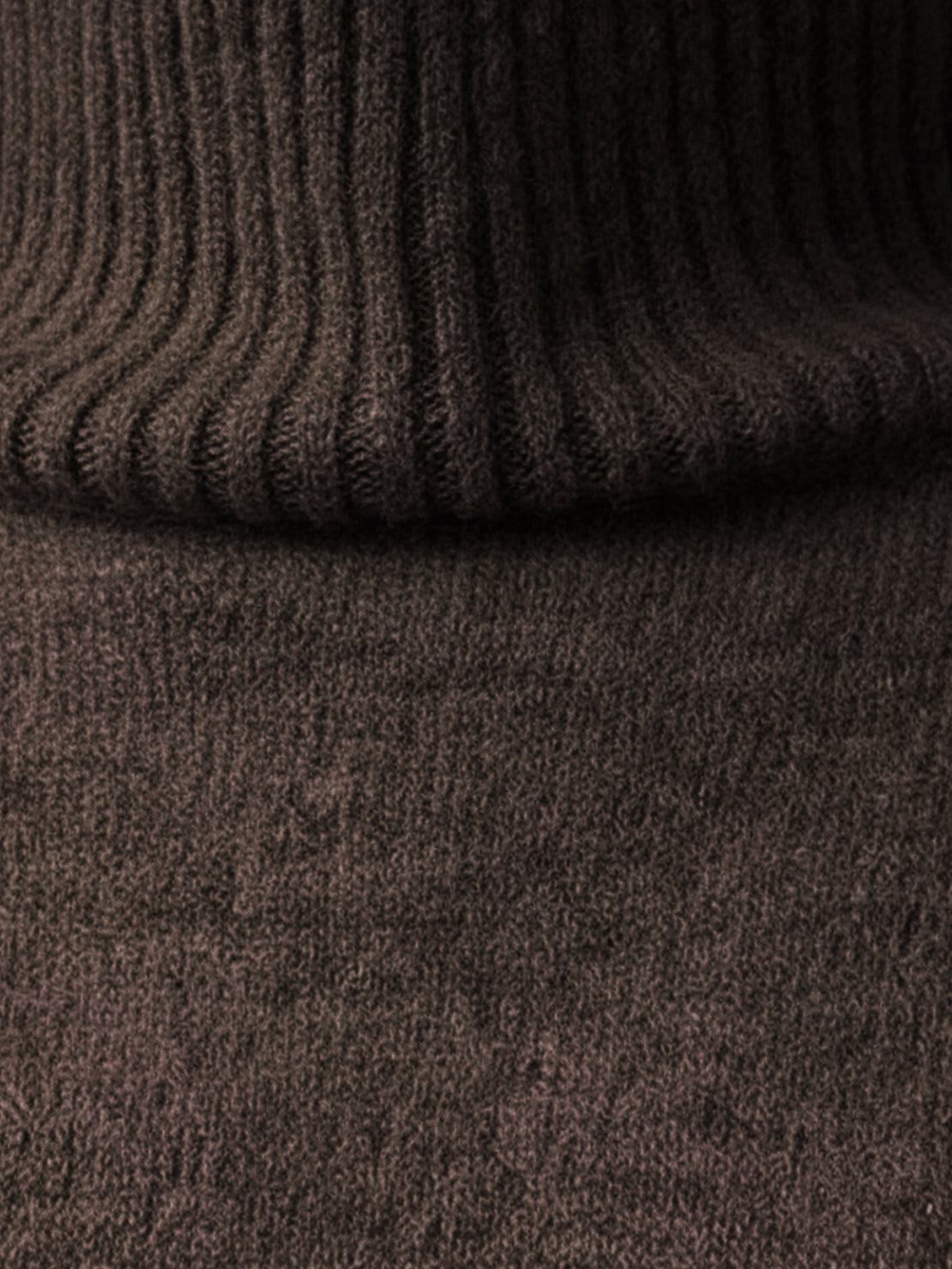 Soft-knit turtleneck two-piece set with relaxed fit and wide-leg pants