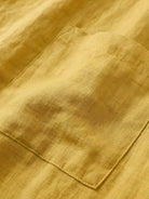 100% linen relaxed midi dress with short sleeves and large front pockets