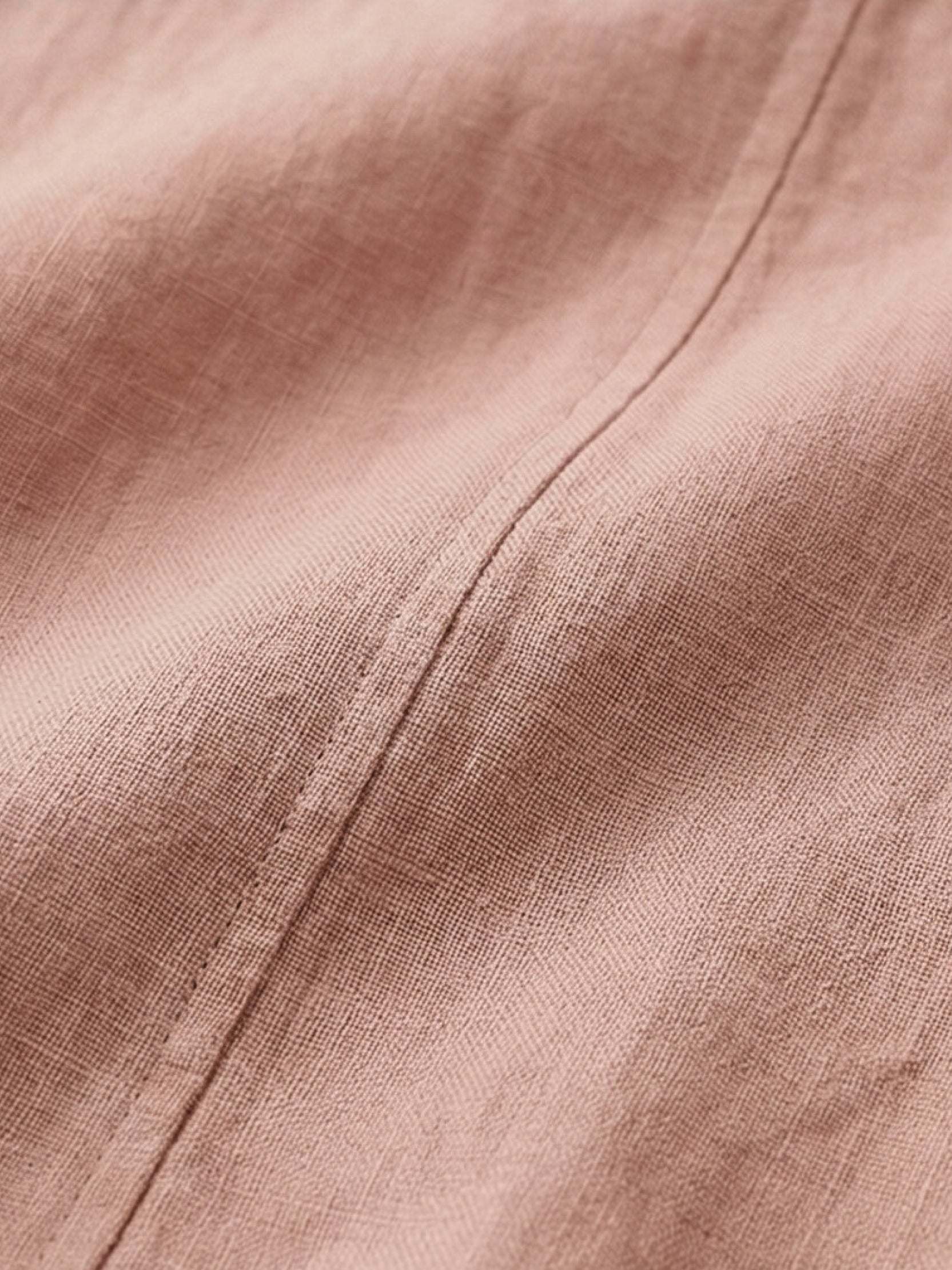 100% linen loose A-line maxi dress with 3/4 sleeves and large hip pockets