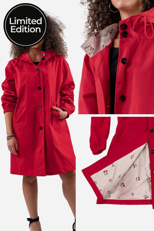 Water Resistant Oversized Hooded Windbreaker Rain Jacket - Halloween Collection